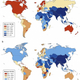 The upper map shows prostate cancer rate of incidence, the lower map shows mortality.
